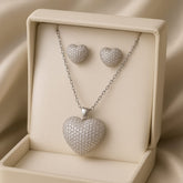 Zircon Locket Set-47 (Silver)